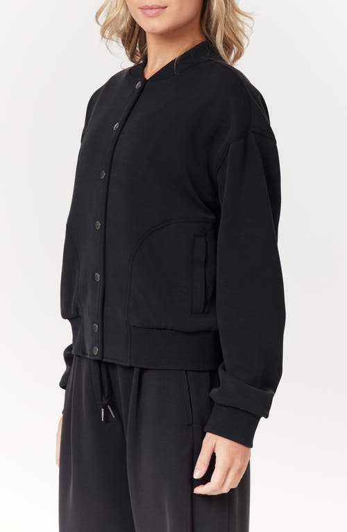 Scotch & Soda Jersey Bomber Jacket In Black