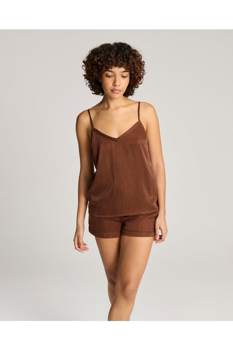 Eco-Luxe Strappy Cami Top, Alternate, color, Cocoa