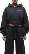 Good For Nothing Vintage Black Crop Zip Hoodie
