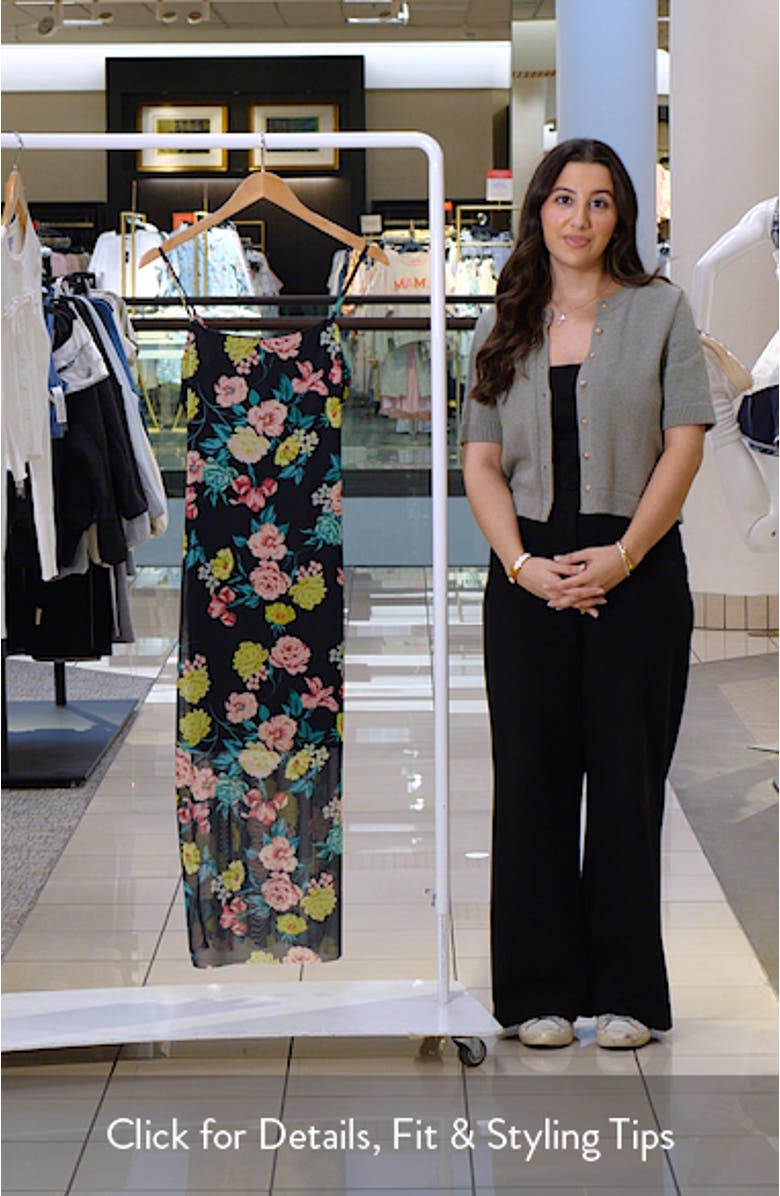 Giselly Floral Print Georgette Slipdress, sales video thumbnail