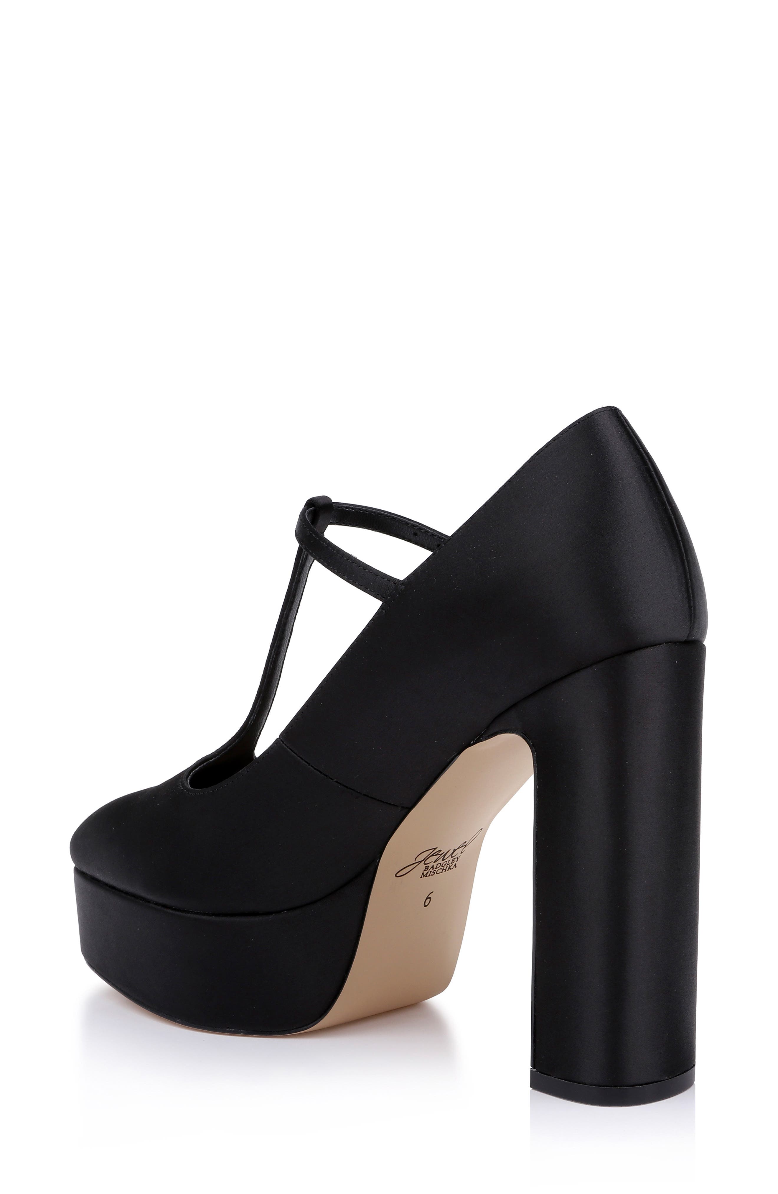 Banks T-Strap Platform Pump, Alternate, color, BLACK SATIN