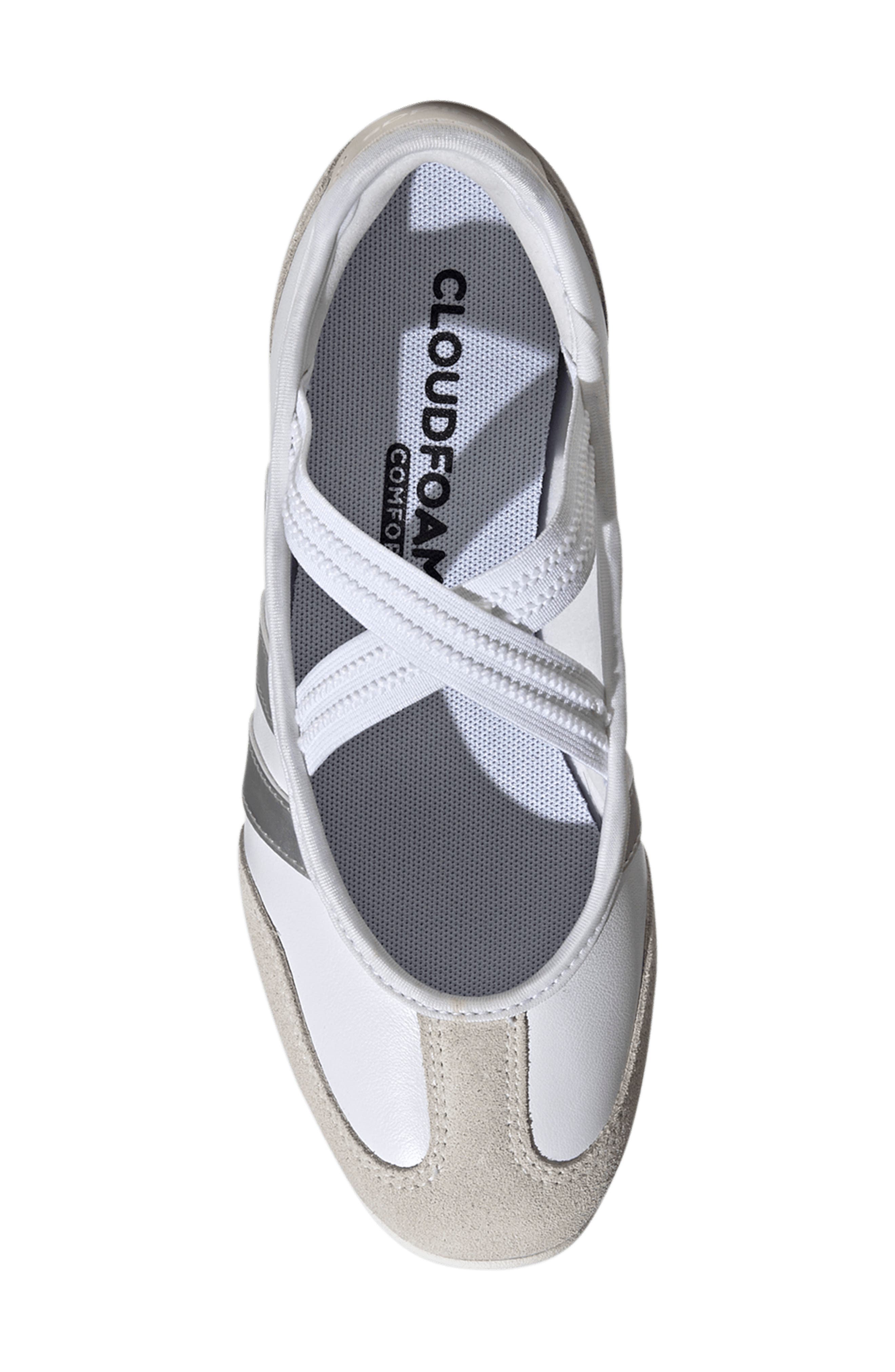 adidas Barreda Mary Jane Flat, Alternate, color, White/ Silver Met./ Off White