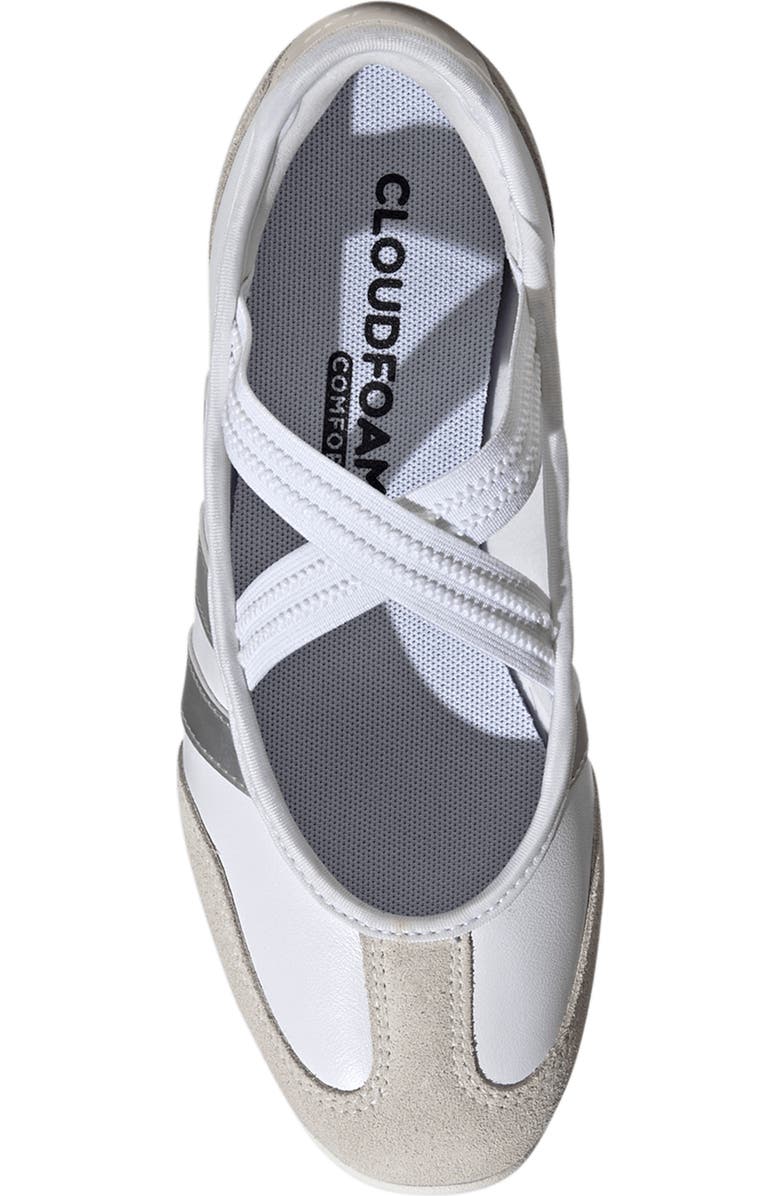 adidas Barreda Mary Jane Flat, Alternate, color, White/ Silver Met./ Off White
