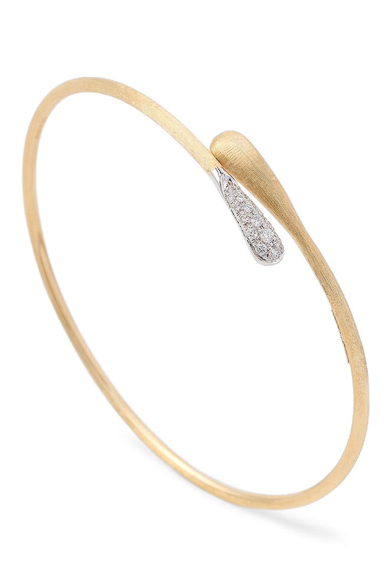 Lucia 18K Gold & Diamond Bypass Bracelet, Main, color, YELLOW/ WHITE GOLD