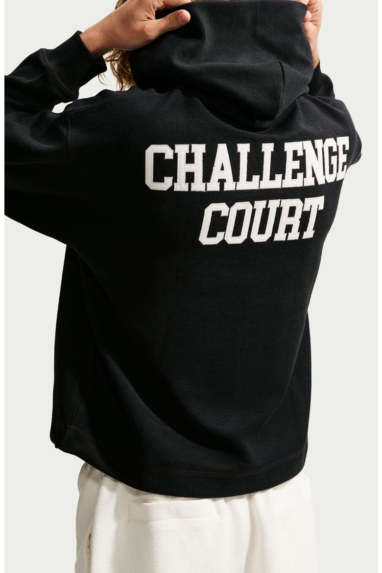Club Rules Fleece Hoodie, Alternate, color, BLACK/ SAIL