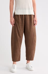 MAX STUDIO Faux Suede Barrel Pants