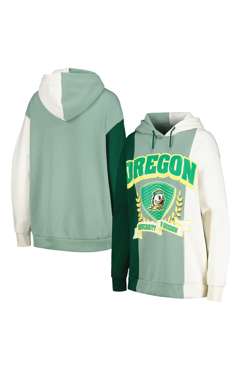 GAMEDAY COUTURE Women's Gameday Couture Green Oregon Ducks Hall of Fame Colorblock Pullover Hoodie, Main, color, Green