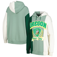 GAMEDAY COUTURE Women's Gameday Couture Green Oregon Ducks Hall of Fame Colorblock Pullover Hoodie