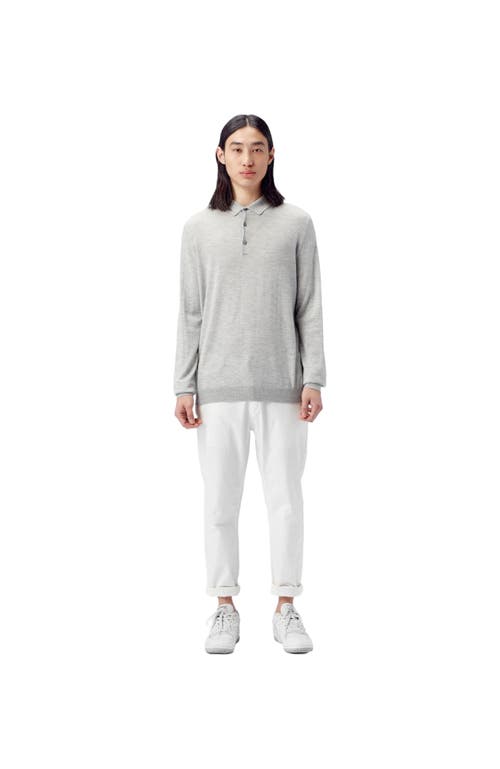 Gobi Mongolian Cashmere Cashmere Silk Polo In Gray