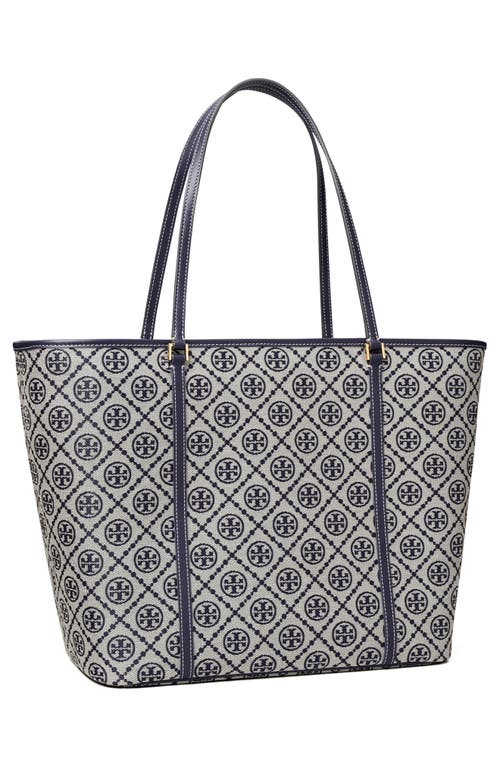 Tory Burch T Monogram Zip Tote In Tory Navy