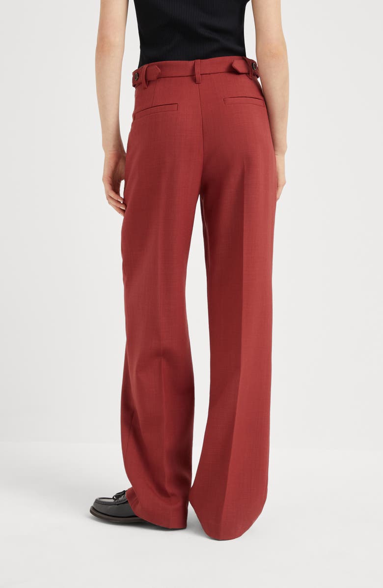 Brunello Cucinelli Malfilé virgin wool twill relaxed tailored trousers, Alternate, color, 