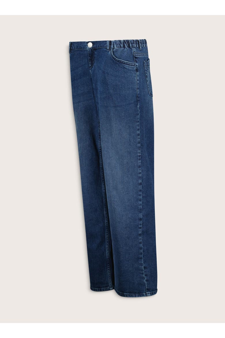 Maternity Wide Leg Jeans, Alternate, color, Mid Indigo