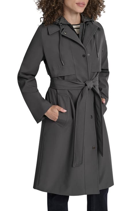 Softshell Hooded Trench Coat
