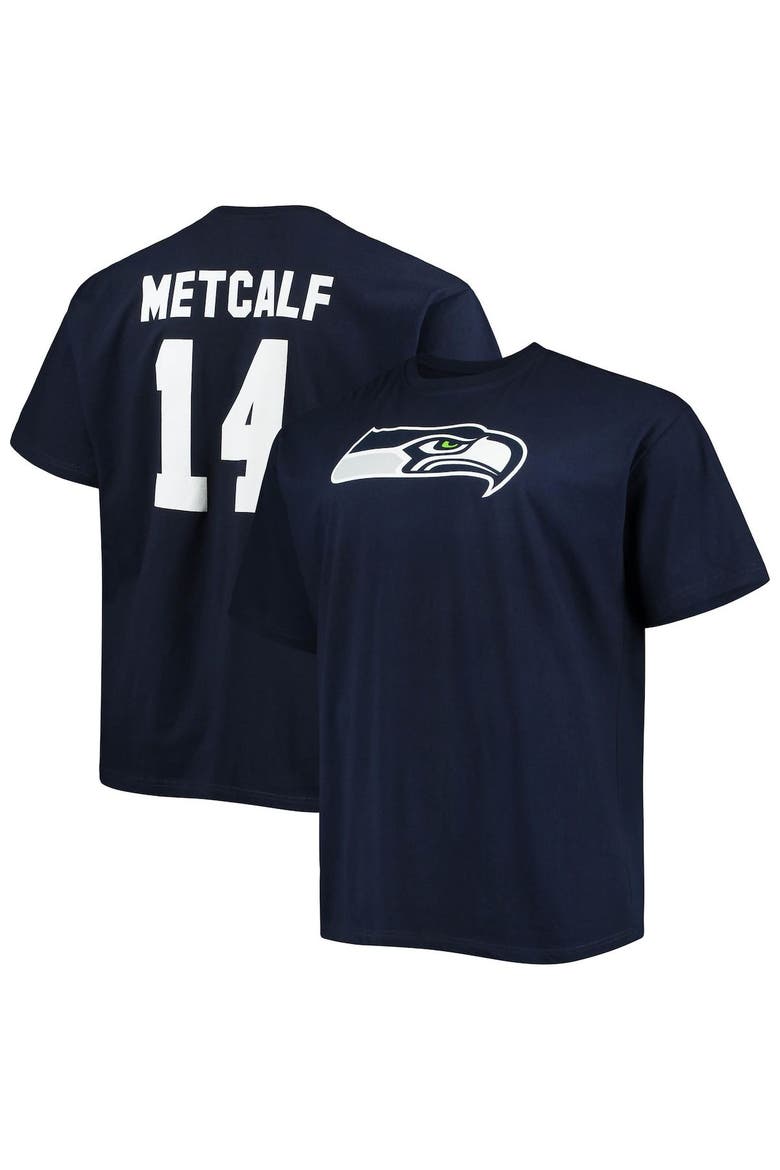 Men's Fanatics Branded DK Metcalf College Navy Seattle Seahawks Big & Tall Player Name & Number T-Shirt, Main, color, Navy