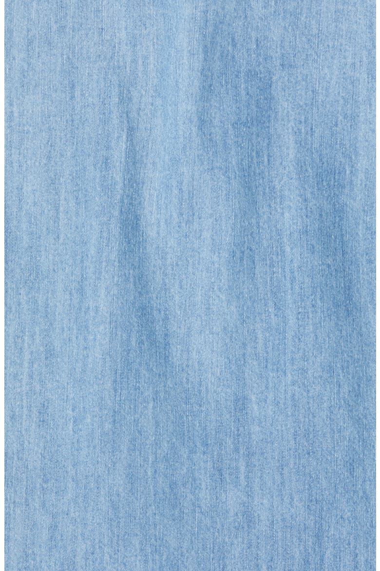Amsterdams Blauw Pocket Square Chambray Sport Shirt, Alternate, color, DENIM BLUE