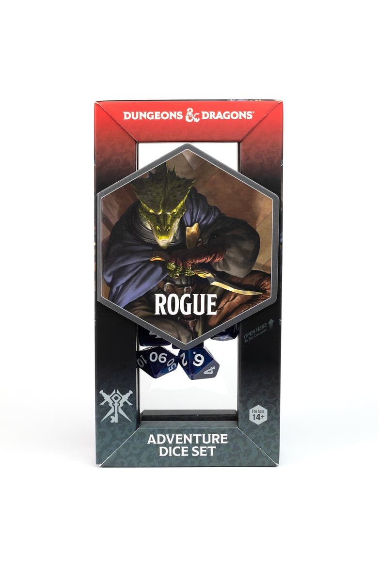 D&D Adventure Dice Rogue Purple, 15Pc Rpg Die Set, Alternate, color, Purple