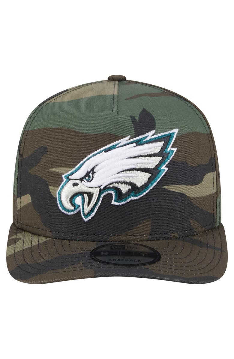 New Era Men's New Era Camo Philadelphia Eagles Woodsy 9FIFTY Snapback Hat, Alternate, color, Camo