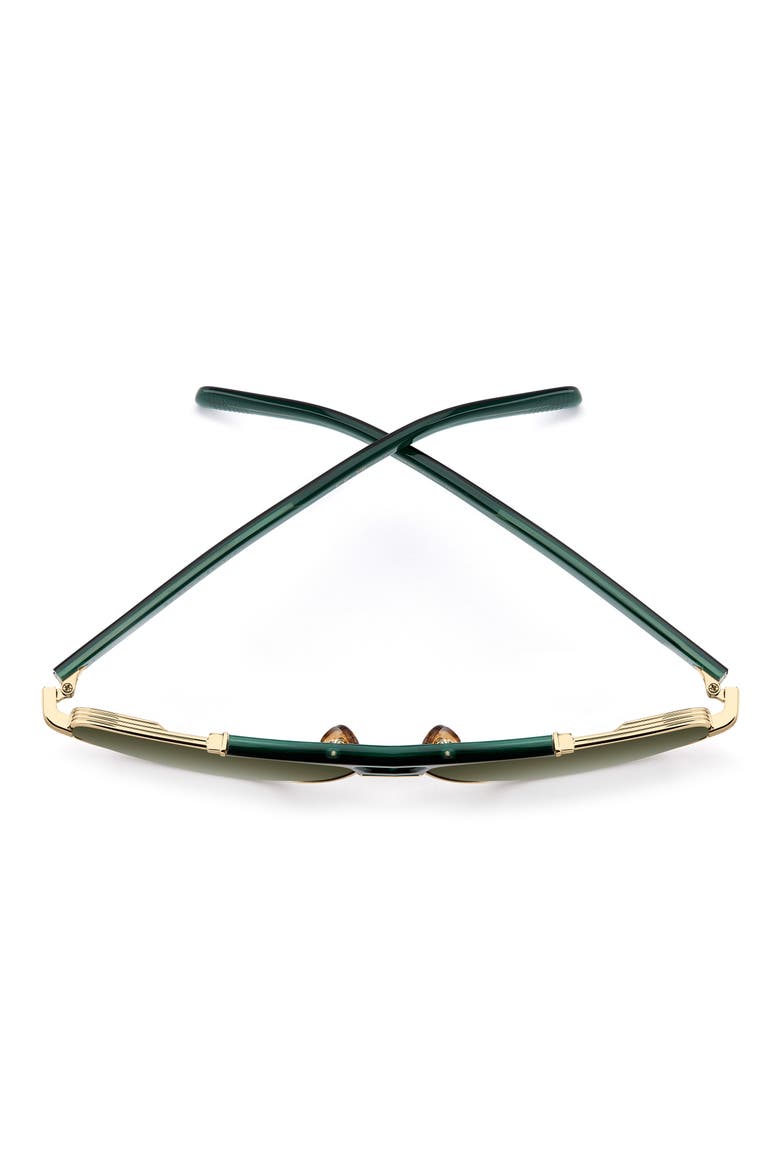 61mm Gradient Navigator Sunglasses, Alternate, color, GOLD GREEN/ GREEN SHADED
