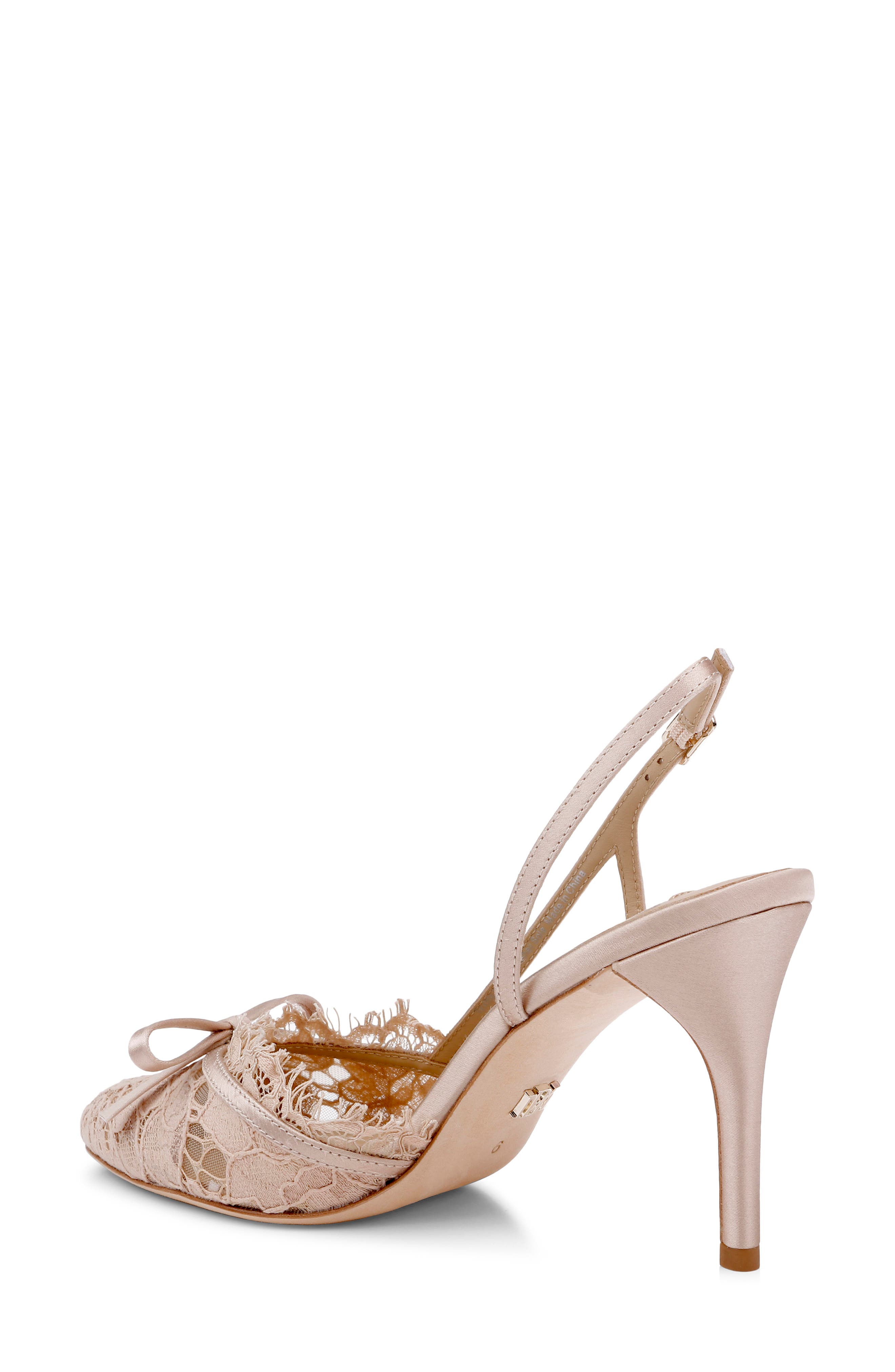 BADGLEY MISCHKA Oakville Slingback Pump, Alternate, color, Latte Satin