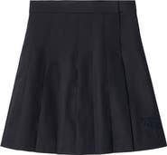 Burberry Pleated Cotton Blend Skirt