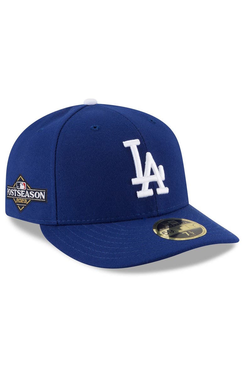New Era Men's New Era  Royal Los Angeles Dodgers 2023 Postseason Low Profile 59FIFTY Fitted Hat, Main, color, 