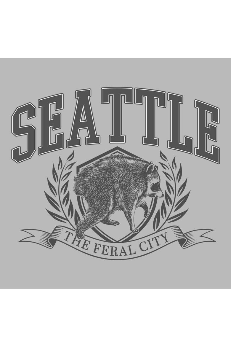 Men's Jimothy the Raccoon Seattle Feral City Short Sleeve T-Shirt, Alternate, color, Ice Grey