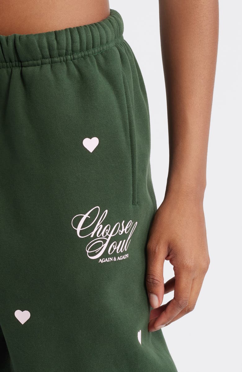 THE MAYFAIR GROUP Choose Love Heart Print Graphic Sweatpants, Alternate, color, 