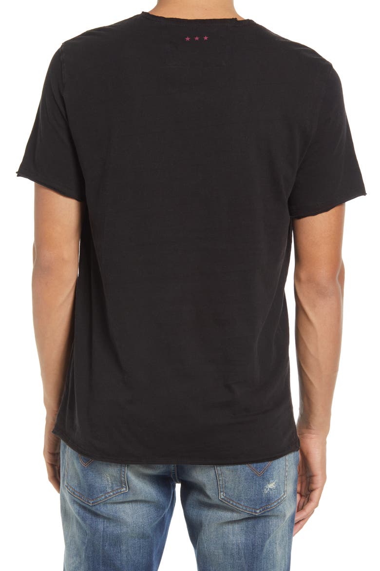 Raw Edge Vintage Wash Graphic Tee, Alternate, color, BLACK