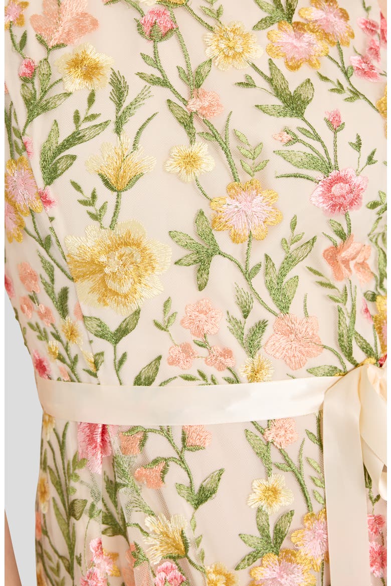 Embroidered Sleeveless Midi Dress, Alternate, color, BUTTERCUP MULTI