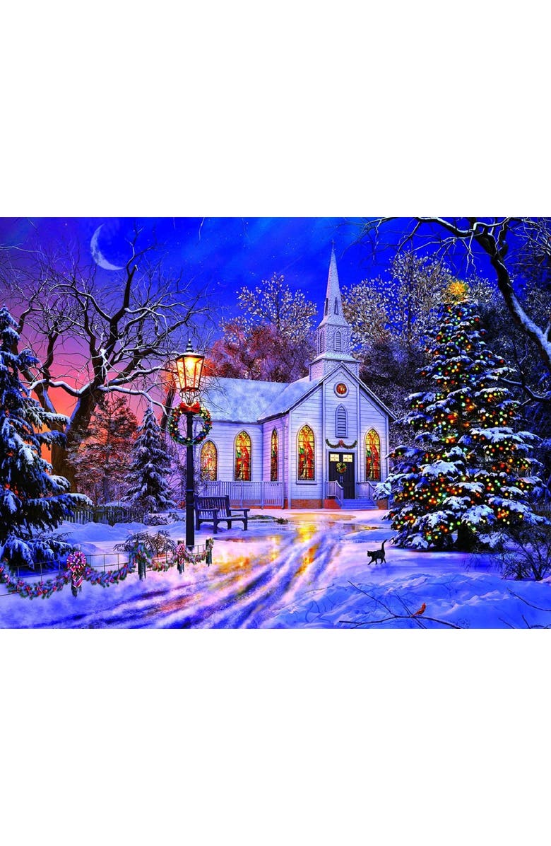 Sunsout The Old Christmas Church 1000 piece Jigsaw Puzzle for Adults, Alternate, color, Multicolor