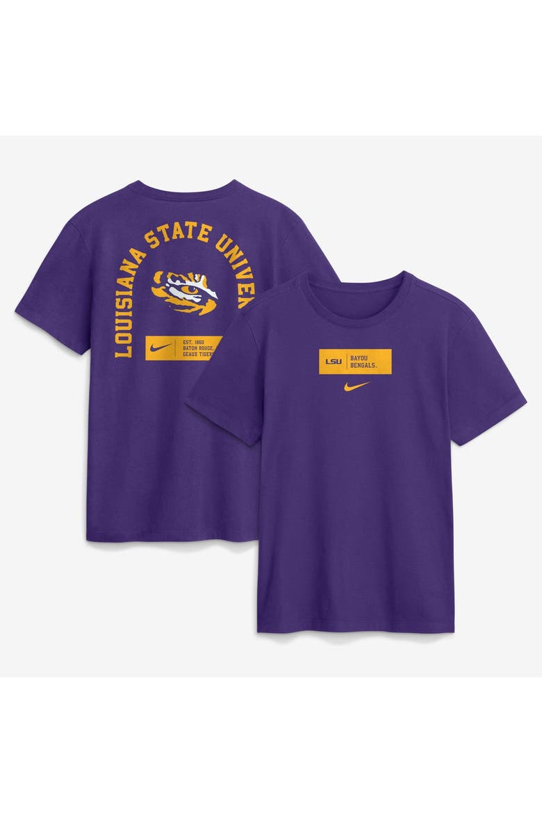 Men's Nike Purple LSU Tigers Primetime Crew T-Shirt, Main, color, Purple