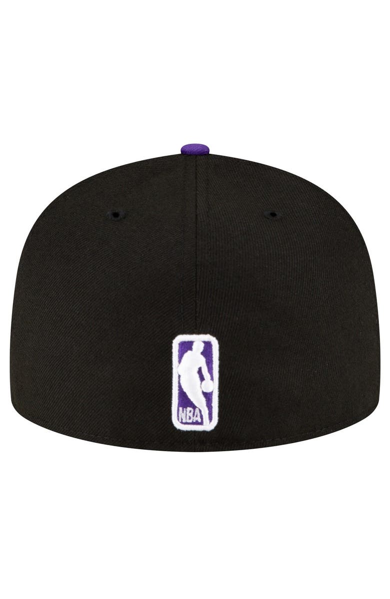 New Era Men's New Era Black/Purple Sacramento Kings 2-Tone 59FIFTY Fitted Hat, Alternate, color, Black