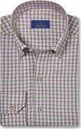 David Donahue Twill Check Sport Shirt