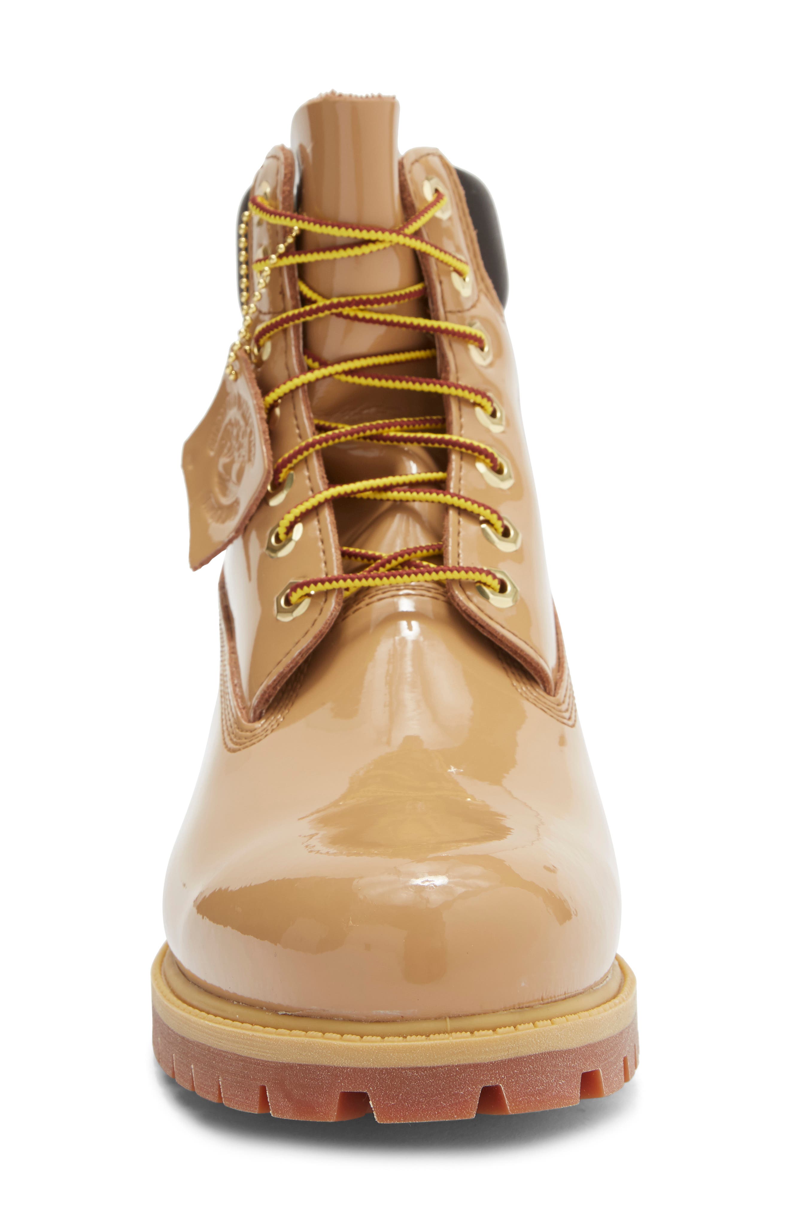 Timberland Premium 6-Inch Waterproof Patent Boot, Alternate, color, Medium Brown Patent Leather