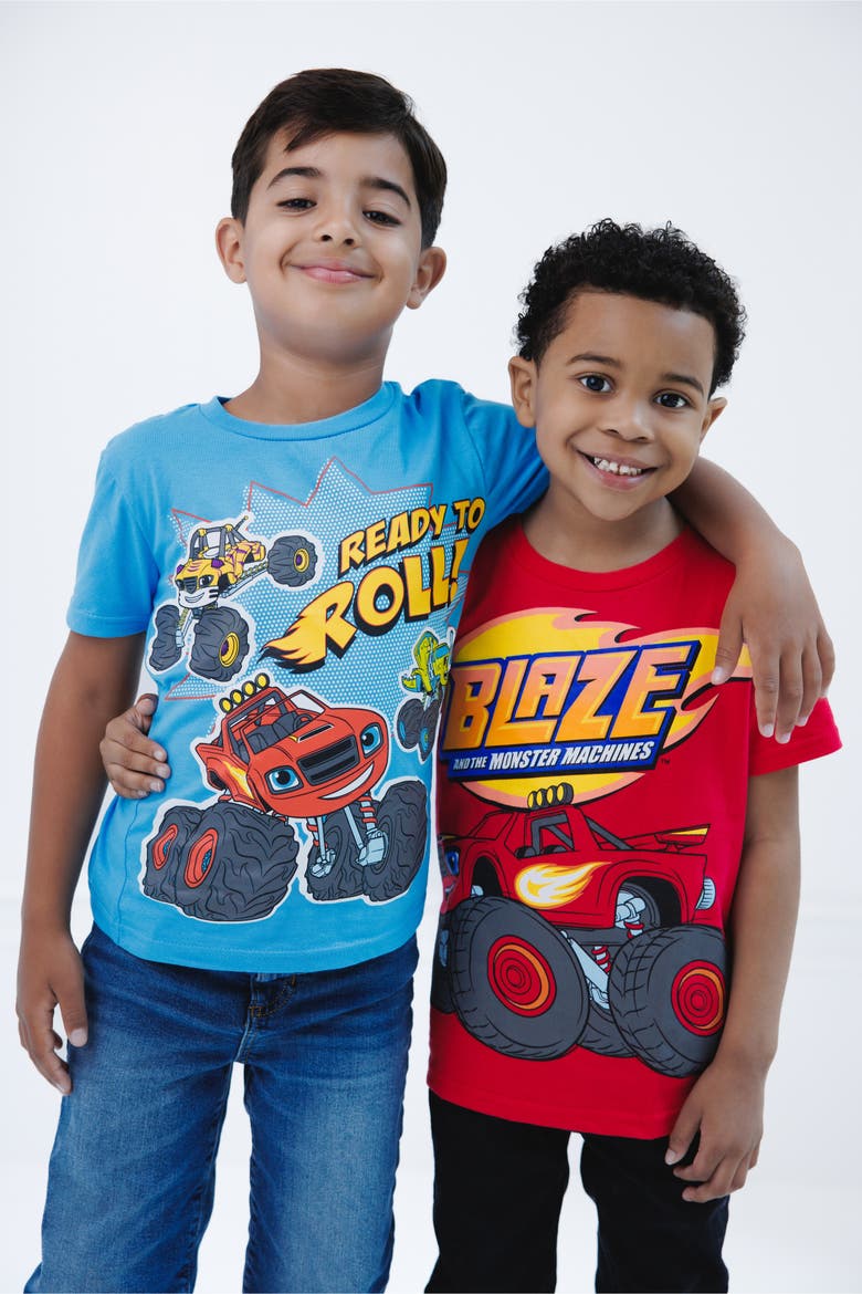 Blaze and the Monster Machines 2-Pack Short Sleeve T-Shirts, Alternate, color, Red Blue Blaze