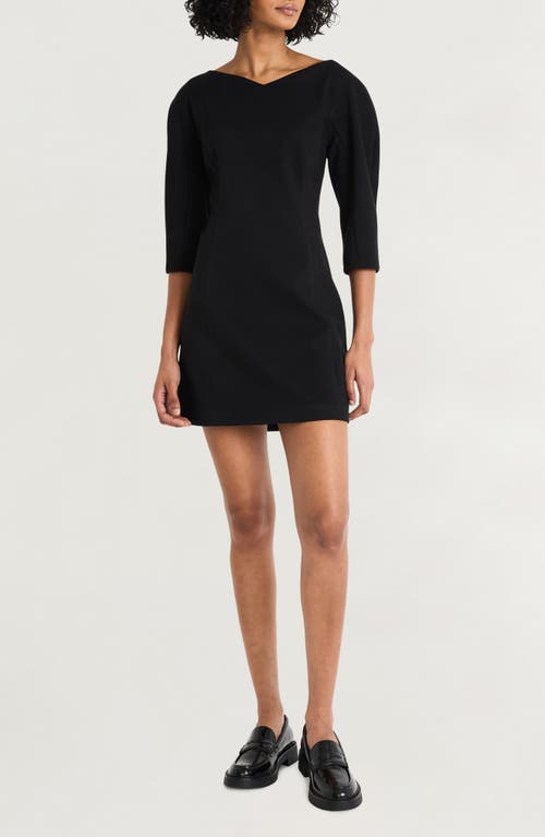 LUXELY LUXELY BOAT NECK MINIDRESS
