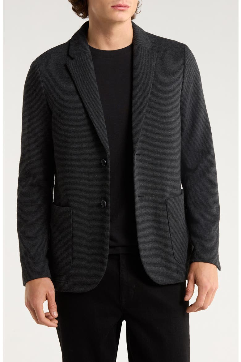 Gracer Knit Sport Coat, Main, color, BLACK