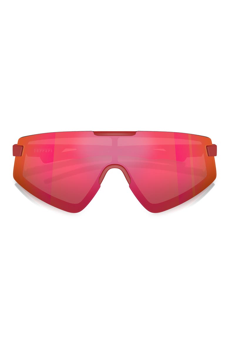 47mm Shield Sunglasses, Alternate, color, MATTE RED