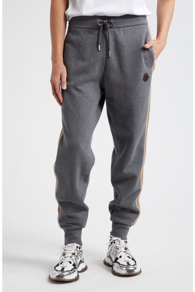 Contrast Stripe Fleece Joggers, Main, color, GREY