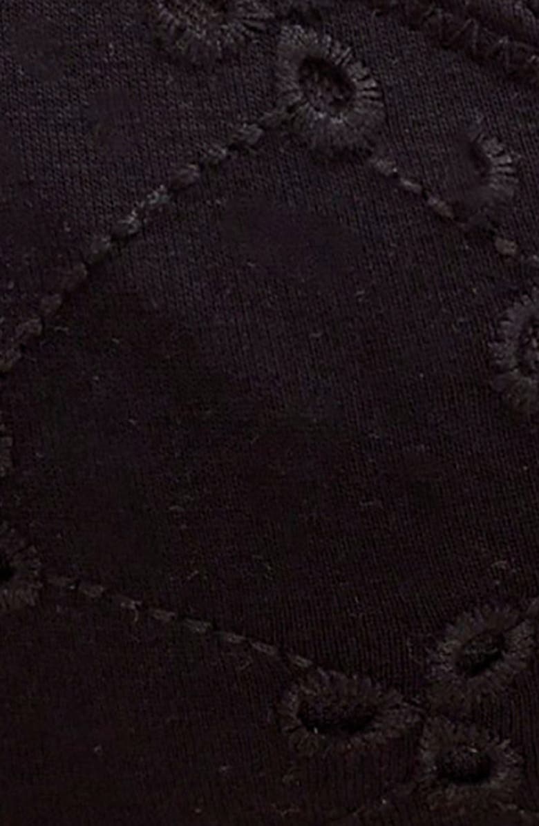 Free People Intimately FP Home Grown Stretch Cotton Eyelet Underwire Bra, Alternate, color, Black