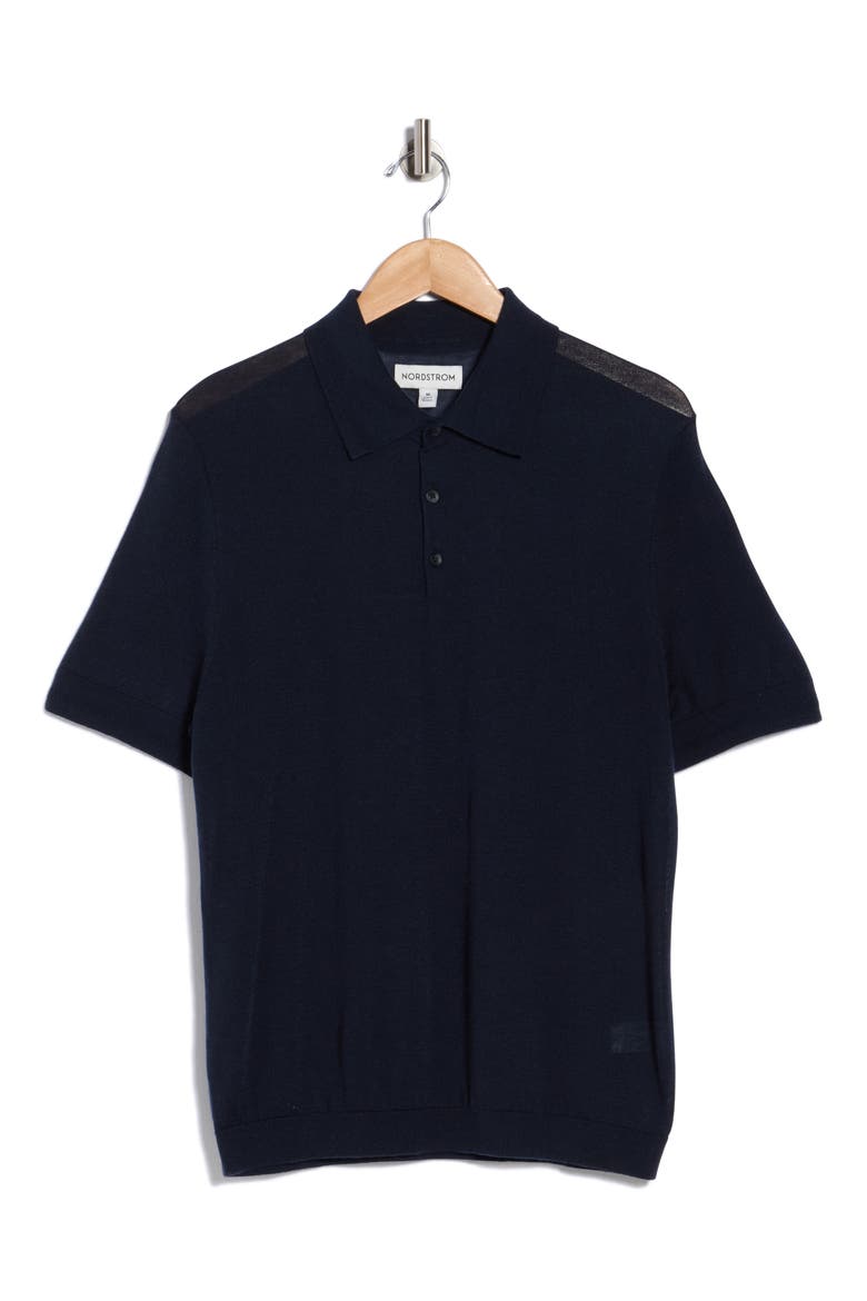 Polo Sweater, Alternate, color, NAVY SAPPHIRE