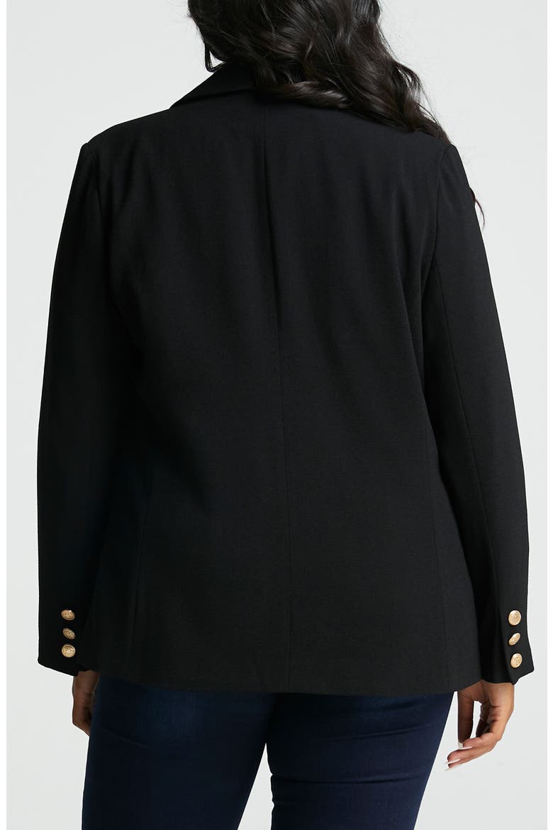 Clever Double Breasted Jacket, Alternate, color, BLACK