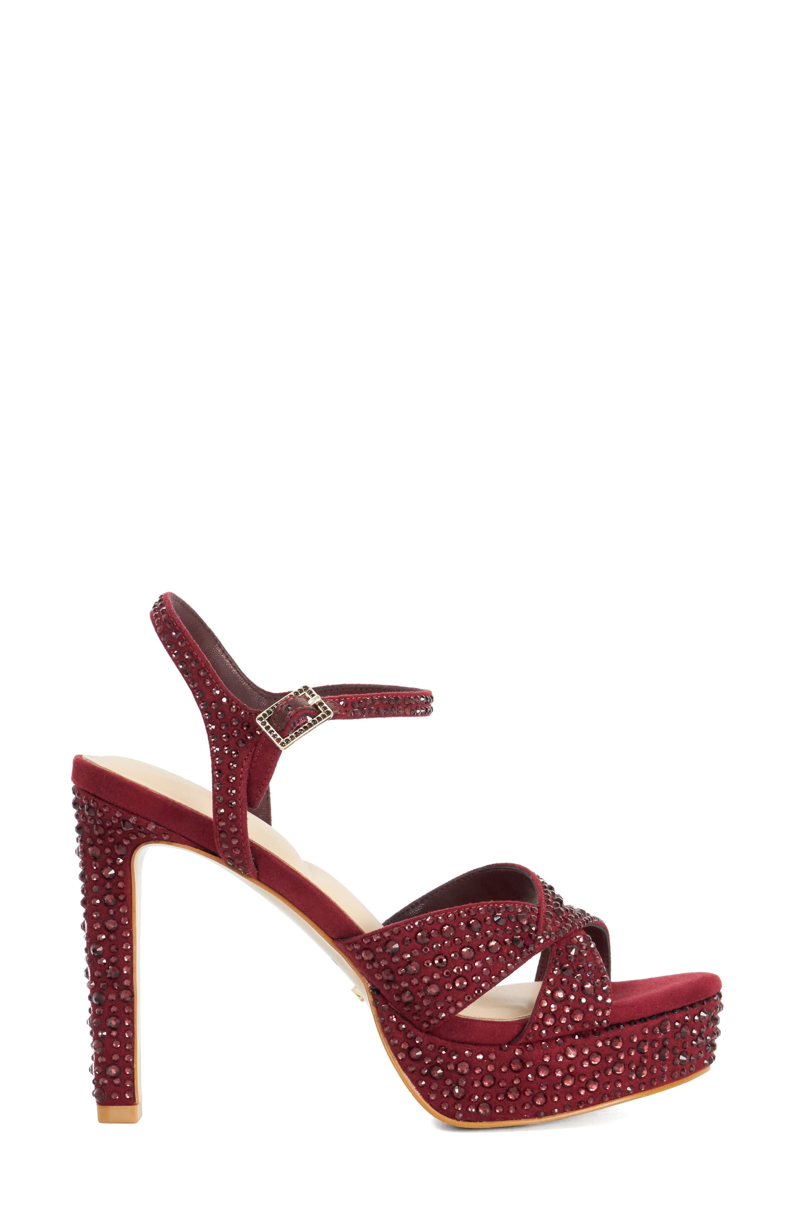 Mayve Platform Sandal, Alternate, color, BURGUNDY