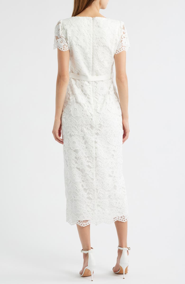 LIKELY Dilana Belted Lace Dress, Alternate, color, White