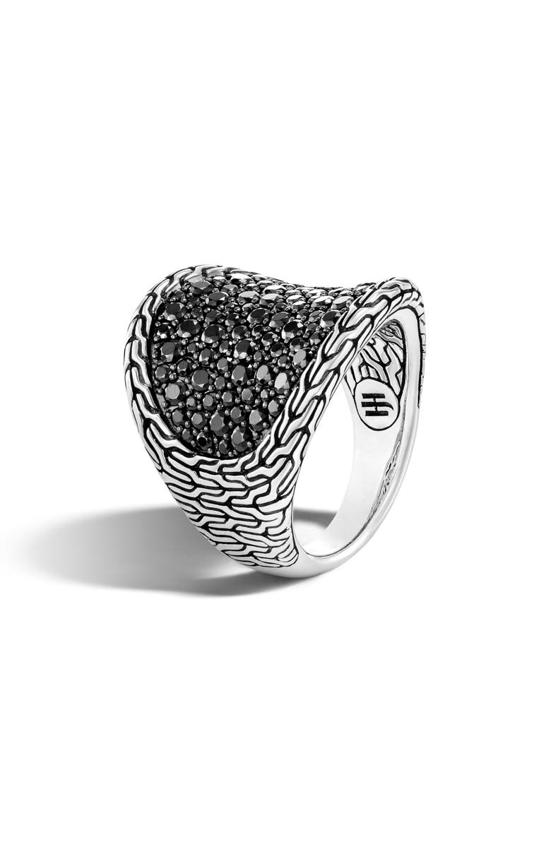 John Hardy Classic Chain Silver Saddle Ring, Main, color, 