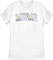 Disney Women's Disney Mama Collegiate Fabric Pattern  Graphic T-Shirt