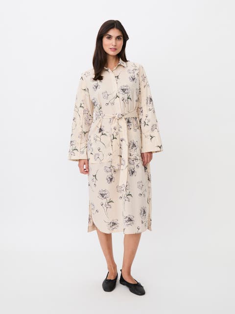Manorellea Floral Belted Shirt Dress