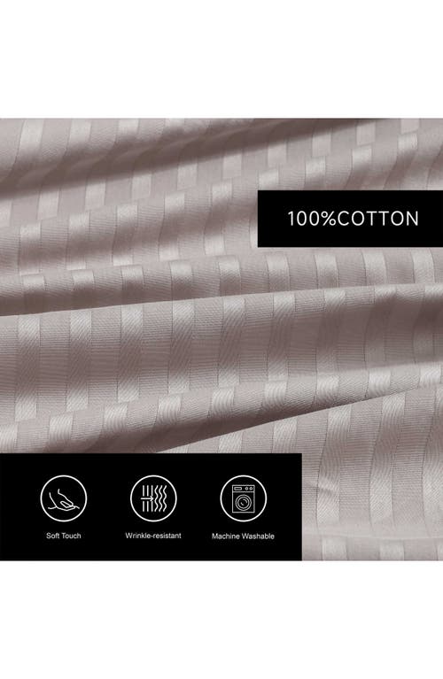 Vera Wang Dobby Stripe Sheet Set In French Clay