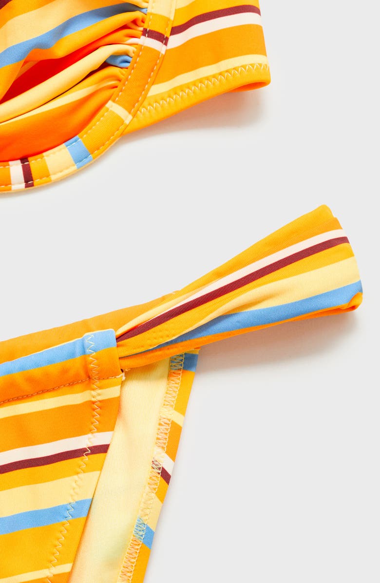 MANGO Stripe Bikini Bottoms, Alternate, color, Pastel Yellow