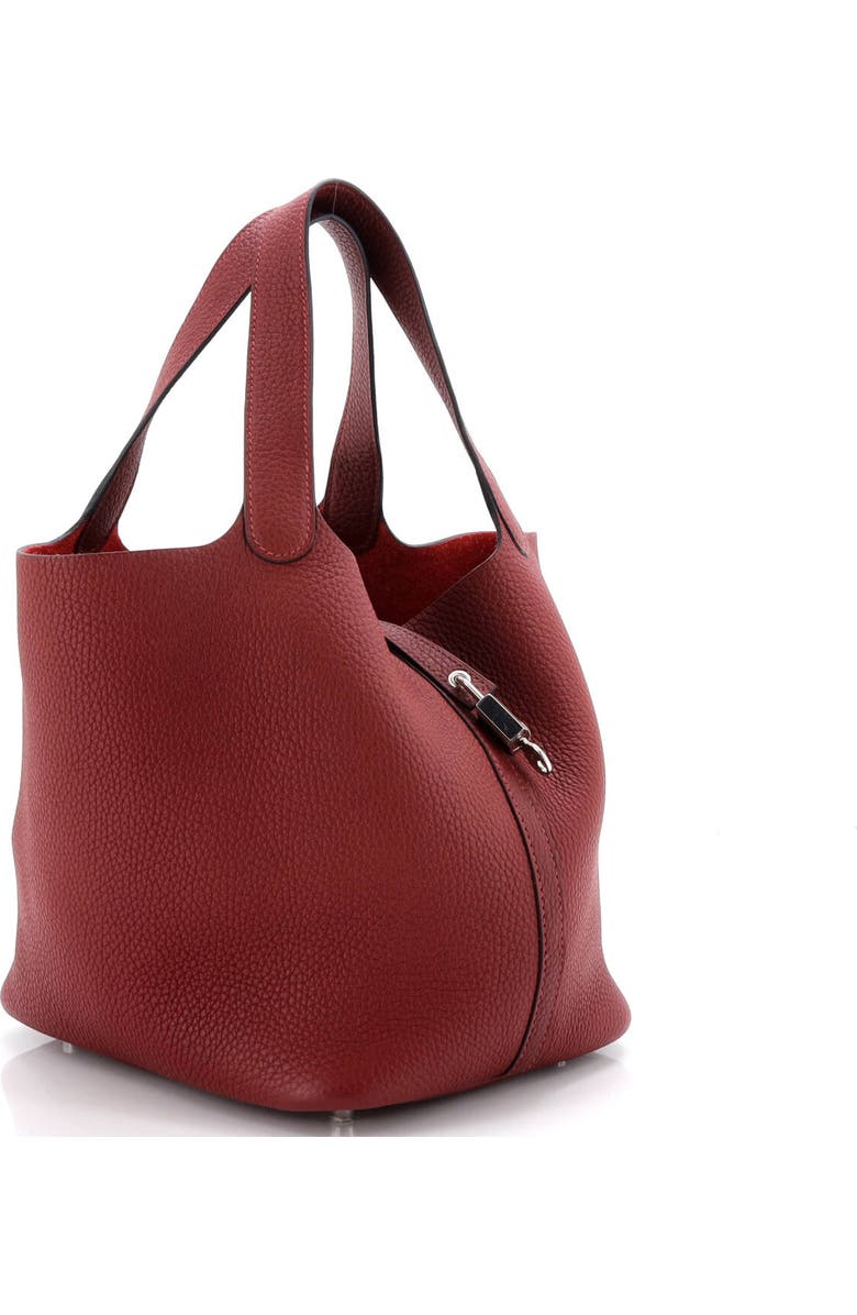 Pre-Owned Hermes Picotin Lock Bag Clemence MM, Alternate, color, Rouge H